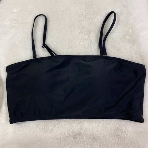 NEW Black 2 Piece Bikini Swimsuit Bandeau High Waist‎ French Cut, size XL - Picture 6 of 11